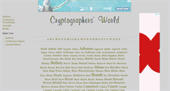 Desktop Screenshot of cryptographersworld.com