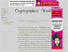 Tablet Screenshot of cryptographersworld.com